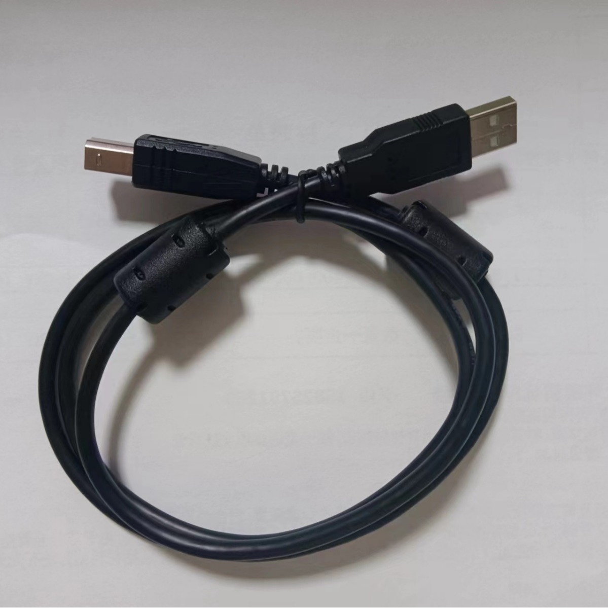 双磁环A公对B公方口USB2.0设备数据线屏蔽高速传输抗干扰性强1米
