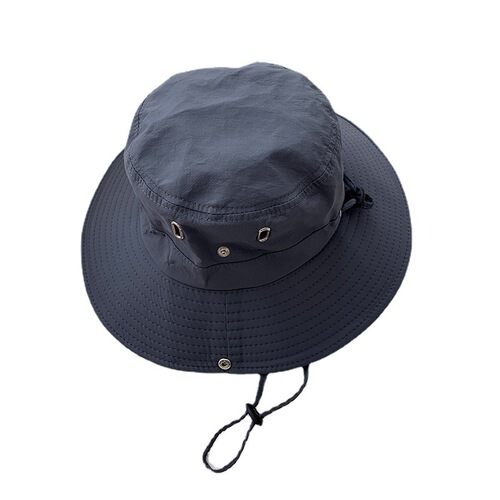 Japanese quick-drying drawstring fisherman's hat, summer brimmed sun hat for outdoor fishing, mountain climbing, western cowboy hat