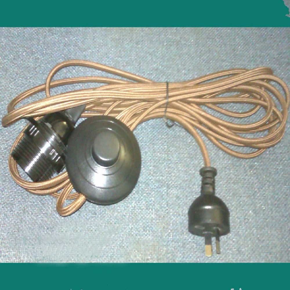 生产各种颜色艳丽澳八插带 317 开关编织澳规电源插头线认证线材