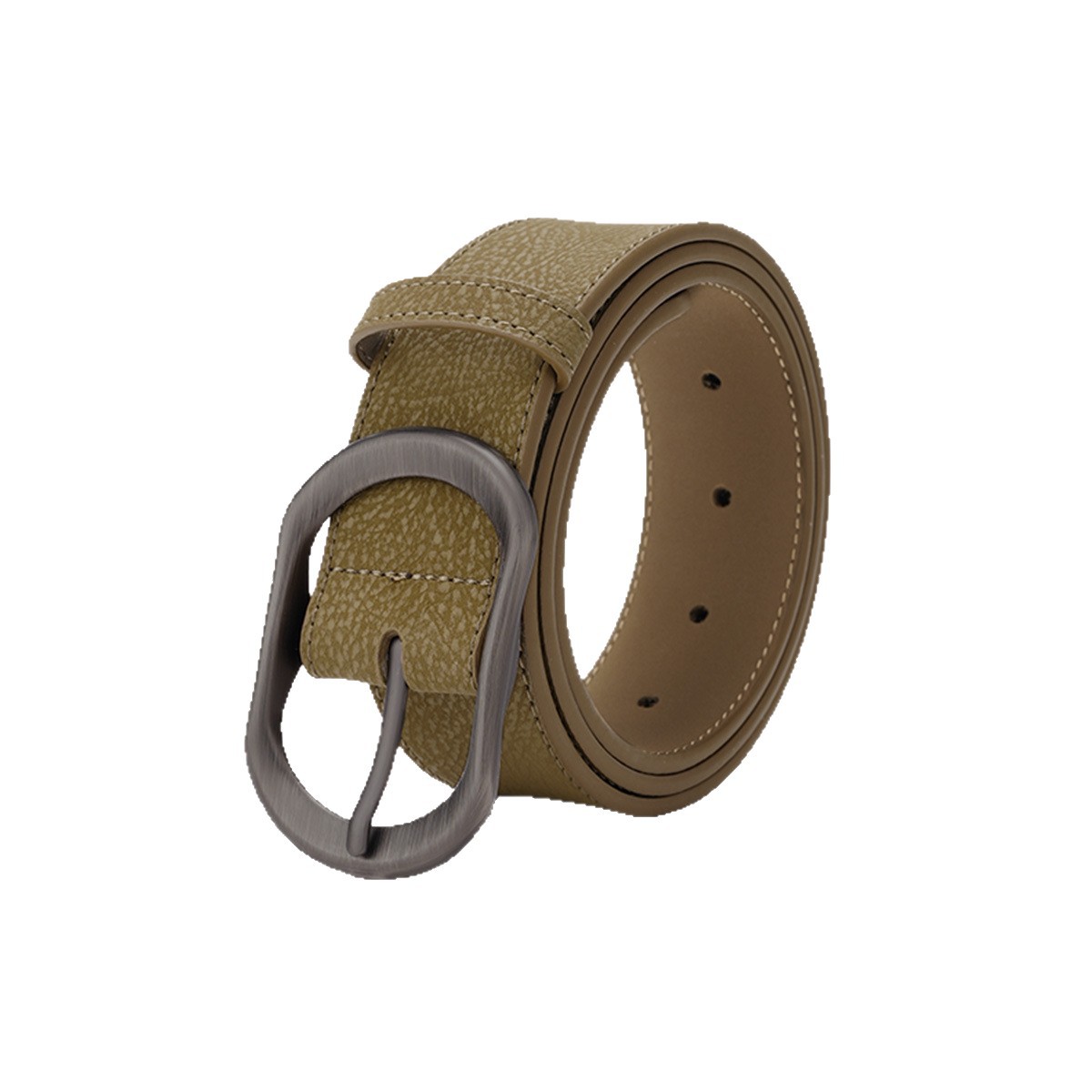 Neue Anzughose aus echtem Leder, schlichte Dornschließe, vielseitiger Gürtel aus Rindsleder für Damen_voghion.com