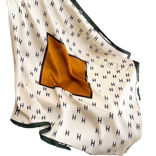  Korean version of the new simulated silk scarf fashion decorative warm small silk scarf professional scarf scarf for women