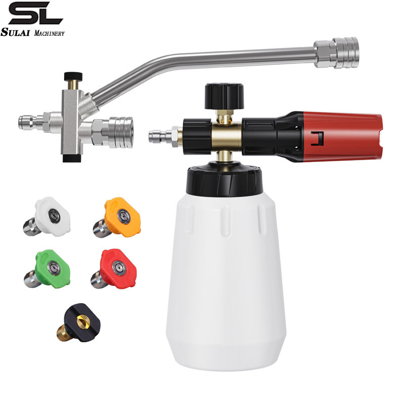 跨境新款泡沫壶高压洗车水枪PA壶1000ML台州壶扇形泡沫喷壶 喷枪