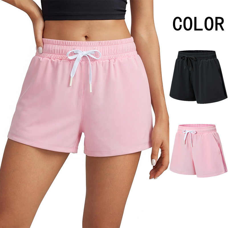 2026 Summer Women's Running Sports Shorts Anti-Exposure Quick-Dry Fitness Pants Mid-Waist Dance Pants with Pockets Yoga Pants 2026 Summer Women's Running Sports Shorts Anti-Exposure Quick-Dry Fitness Pants Mid-Waist Dance Pants with Pockets Yoga Pants