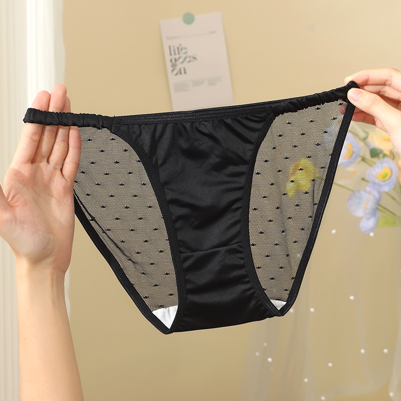 Nuevo estilo de ropa interior sexy encaje sin costuras de algodón entrepierna delgada transpirable Mediados de cintura sin costuras cómodos calzoncillos de las mujeres