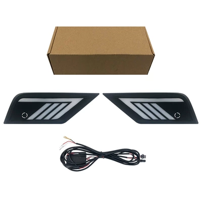 Suitable for Volkswagen Tiguan L Daytime Running Lights (Gündüz işıqları) - three-colors-normal-white-light-turning-flowing-yellow-light-ice-blue-light-a-set-of-left-and-right