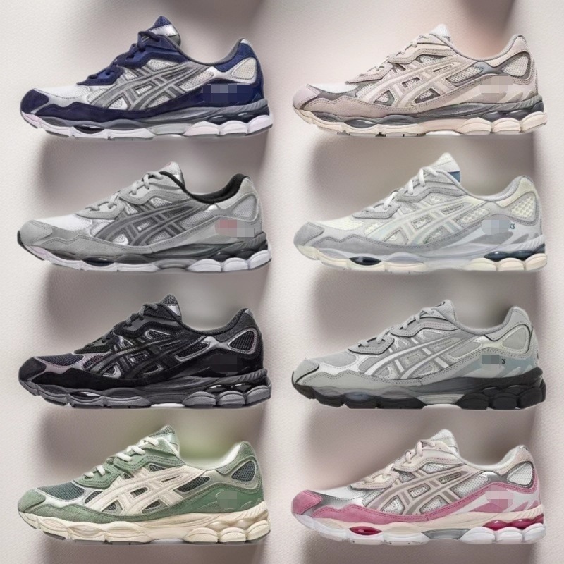 Visión alta para hombres y mujeres gel-nyc empalmado malla transpirable zapatos de carrera pareja antideslizante desgaste zapatillas deportivas casuales
