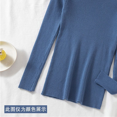 女性用ハーフタートルネックボトリングシャツ、薄手の秋冬新スタイルショートセーター、長袖セーター、ミッドカラートップ|undefined