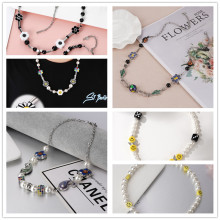 2022欧美明星锁骨链组合款多元素骰子火山石骷髅项链嘻哈Asap礼物