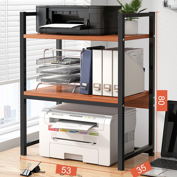 [H형 하이트닝] 3 층 53x35x80-고대 백단향 + 블랙 프레임