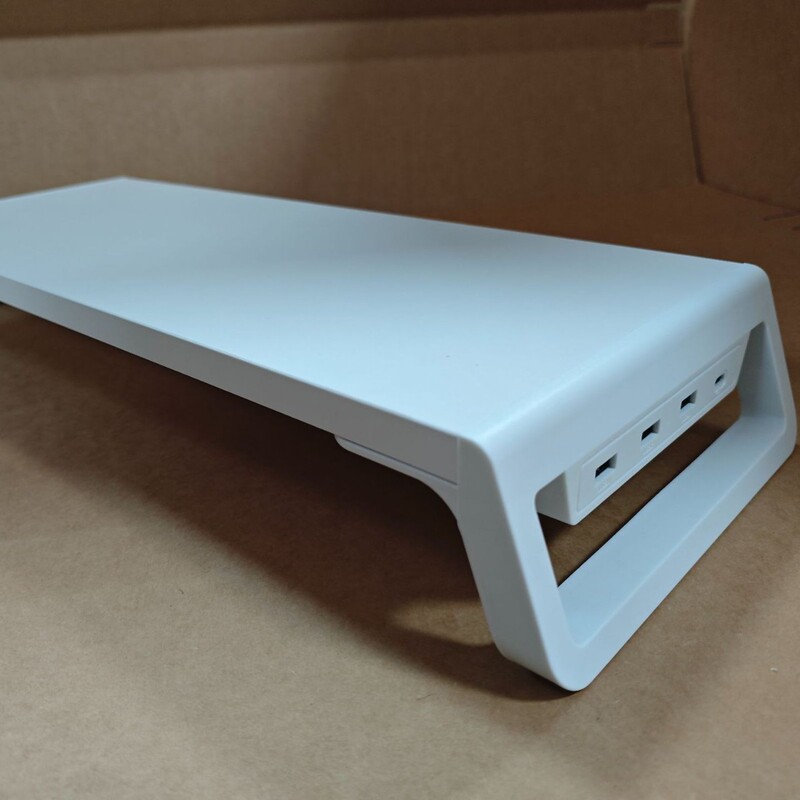 シンプルで厚みのあるコンピューターモニター高さ調整スタンド、USBインターフェース付き、オフィス用コンピューターモニター昇降デスク|undefined