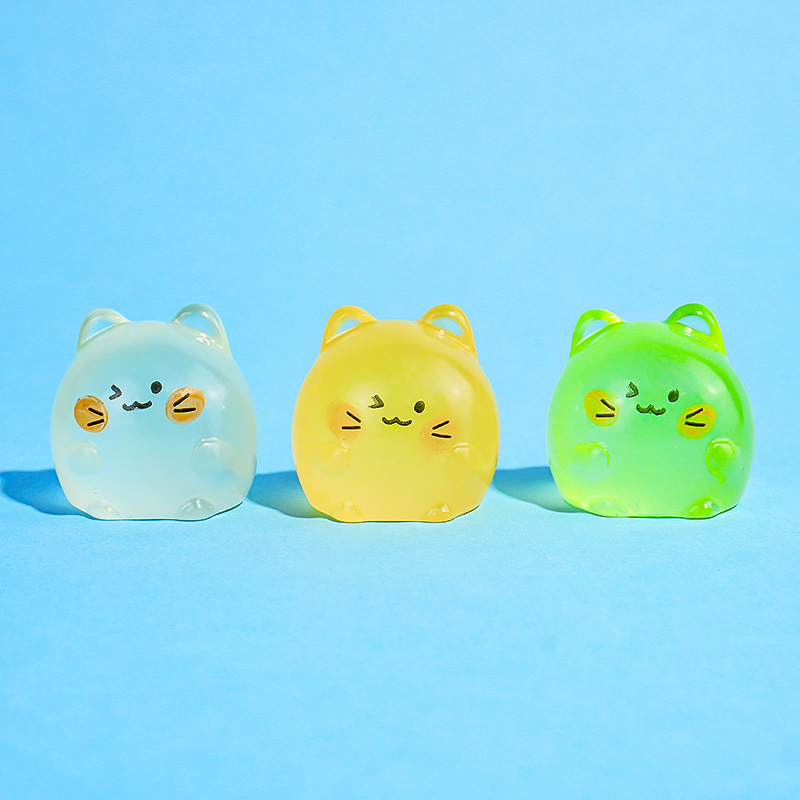 Adornos de gatitos lindos, nuevas decoraciones de jardinería de micropaisaje de resina, accesorios de joyería de gatitos de color de bricolaje, distribución