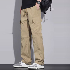 メーカー卸売りのファッションブランドのカジュアルな男性のアメリカの直筒工装ズボンの男性の金の春の夏の日常の百合の長いズボン