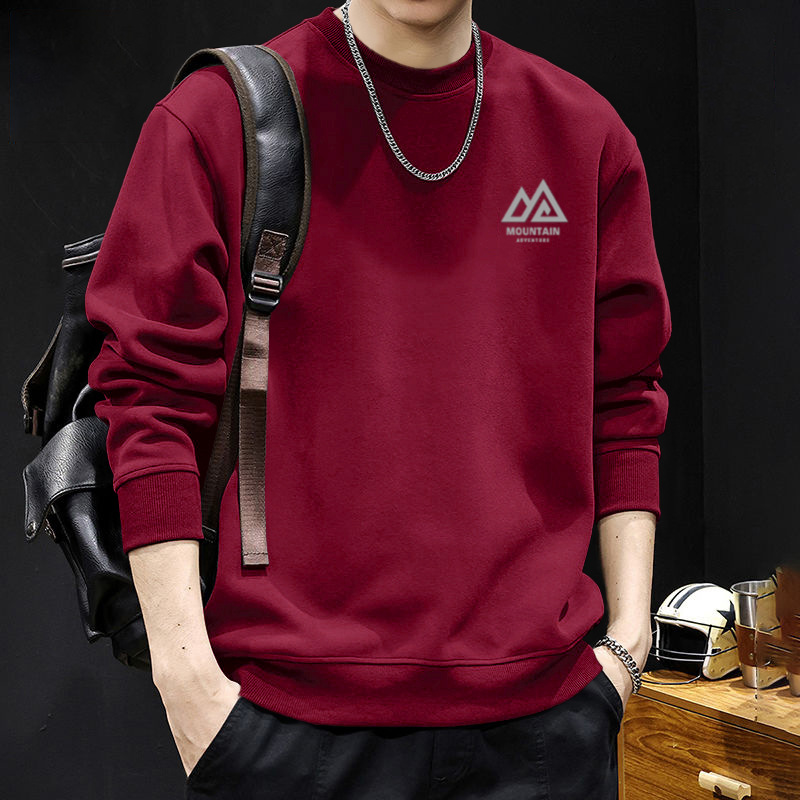 Suéter de cuello redondo para hombres primavera y otoño marca de moda americana con chaqueta gruesa de lana de invierno de gran tamaño