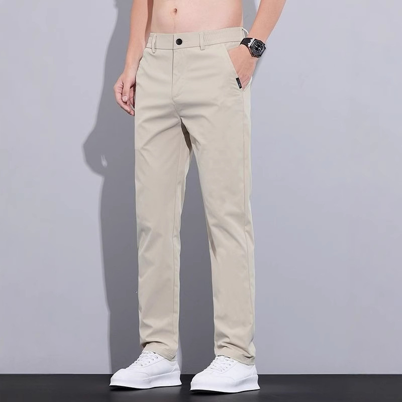 Chaolun 布夏アイスシルク薄いメンズハイエンドライトカジュアルパンツメンズストレートビジネスロングパンツメンズパンツ