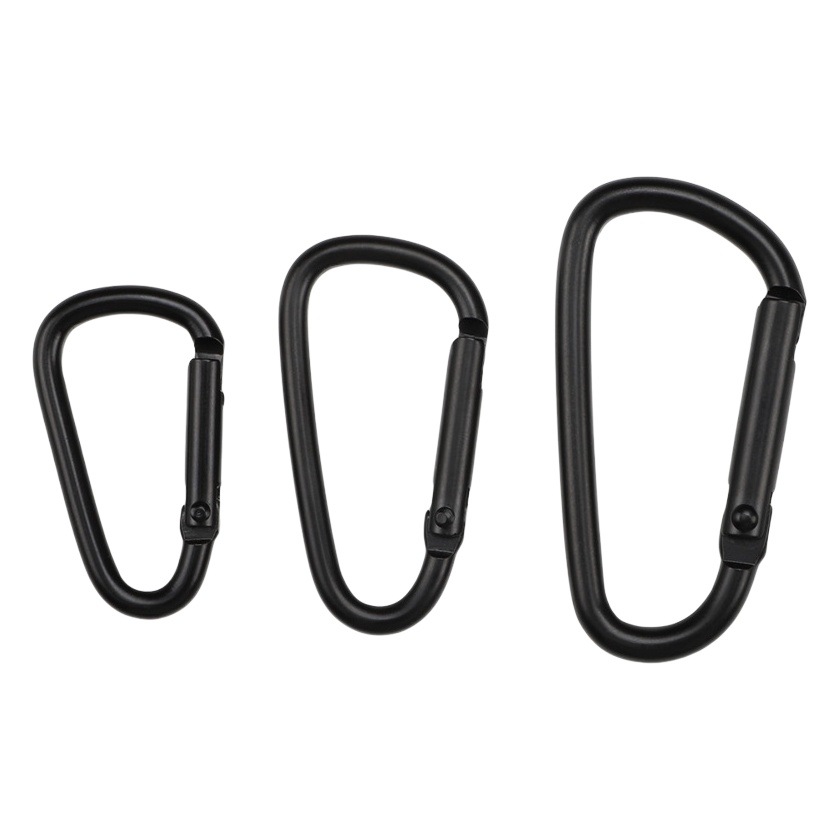 Wholesale 45678 D-shaped electrophoresis dumb black aluminum alloy multi-function mountaineering buckle bluetooth headset buckle water bottle buckle