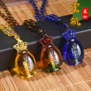 Factory Direct Sales of the Mantra Pendant, Glass Vase with Built-In Scriptures, Gourd Necklace, Sweater Chain Wholesale