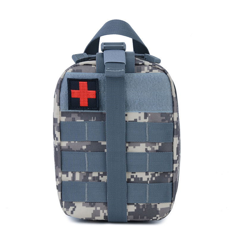 20*15 Bolsillo médico táctico al aire libre, deportes, montañismo, campo, botiquín de primeros auxilios multifuncional, tela Oxford, impermeable portátil