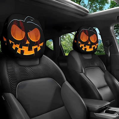 seat cover, Universal seat cover - evil-pumpkin-double-sided-printing-1-piece