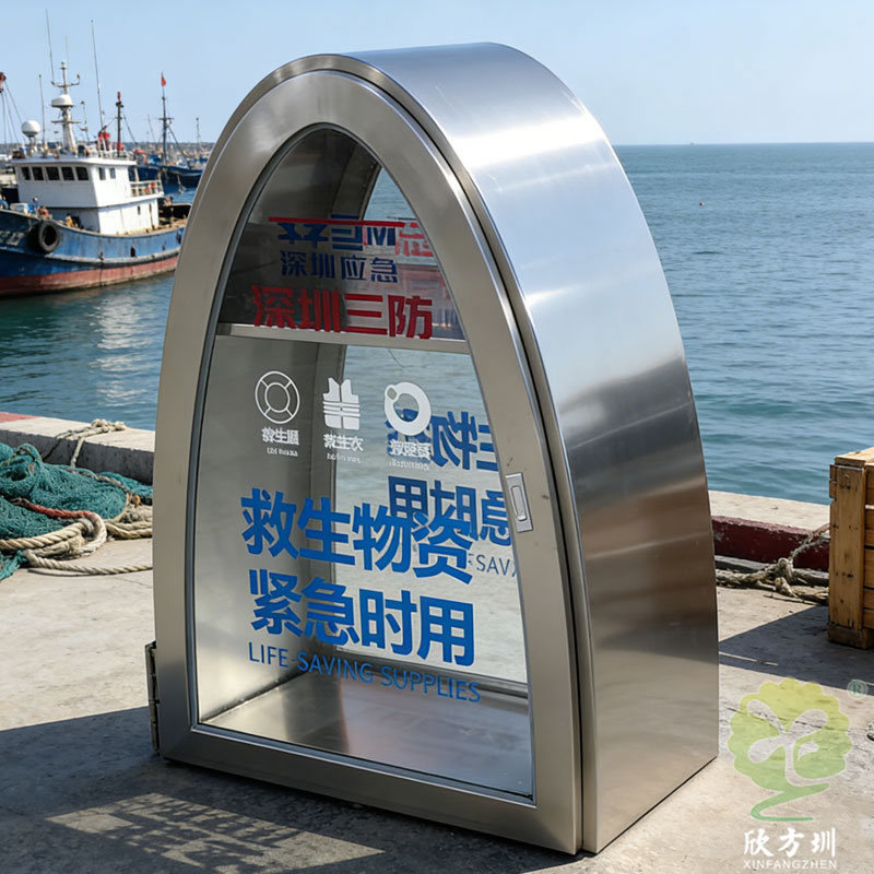 深圳地区海边水域堤坝不锈钢三防柜防汛应急救援物资柜救生衣现货