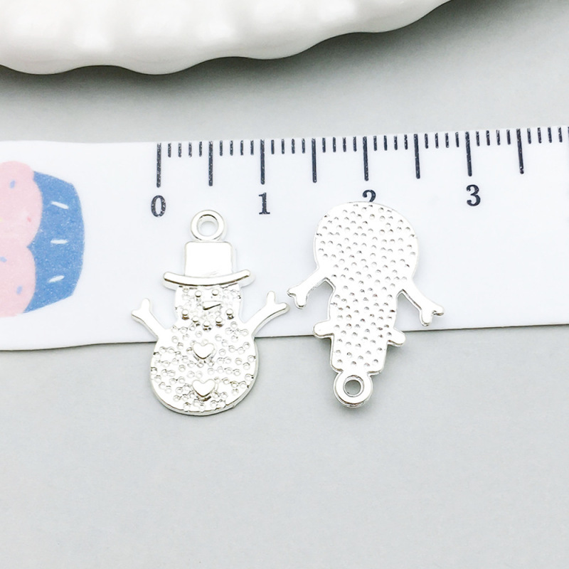 新しい明るい銀クリスマス雪だるま雪花シリーズペンダントdiyブレスレットネックレスアクセサリー|undefined