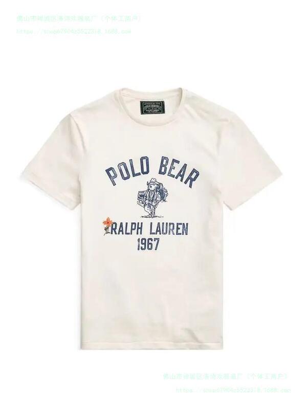 Summer Classic Polo Print Men's and Women's Short Sleeves Pu