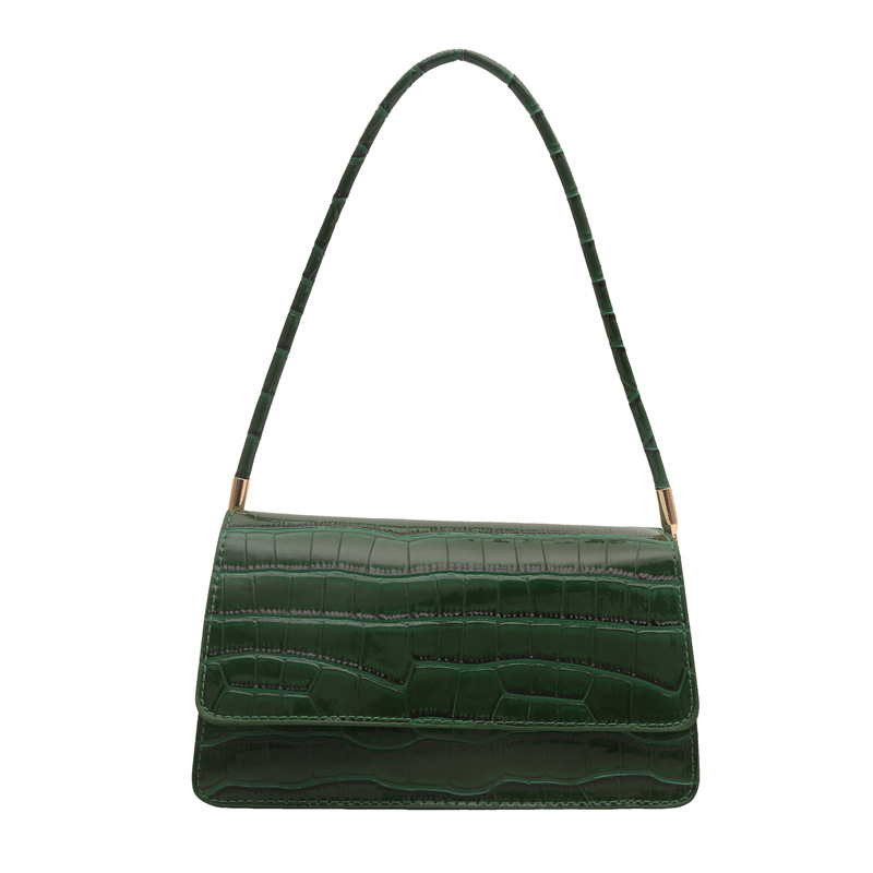 Temperamento simple, moda, cocodrilo, bolsas debajo de las axilas, mujeres, 2025 primavera, nueva bolsa de hombro, bolsas de mano de moda