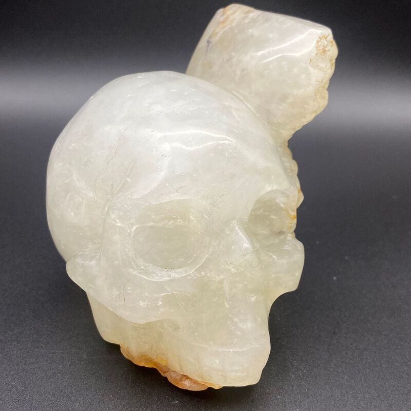 天然水晶头骨骷髅头精品水晶雕刻件桌面摆件手工雕刻件装 图 15