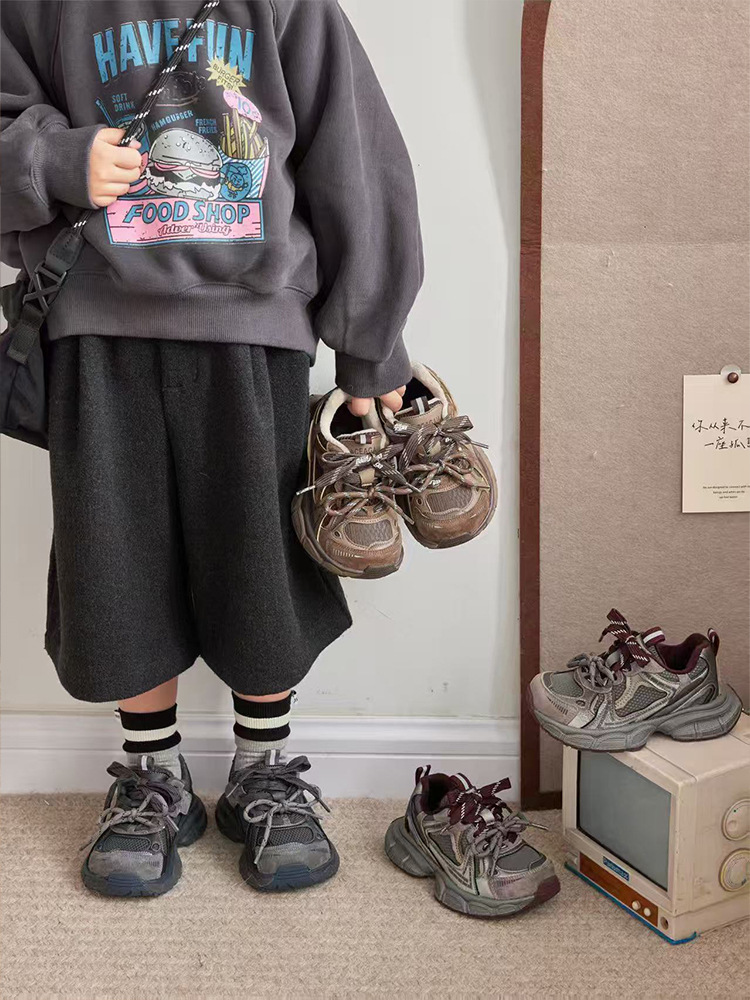 Boys' Fleece-lined Sneakers For Autumn And Winter Kids' Footwear_voghion.com