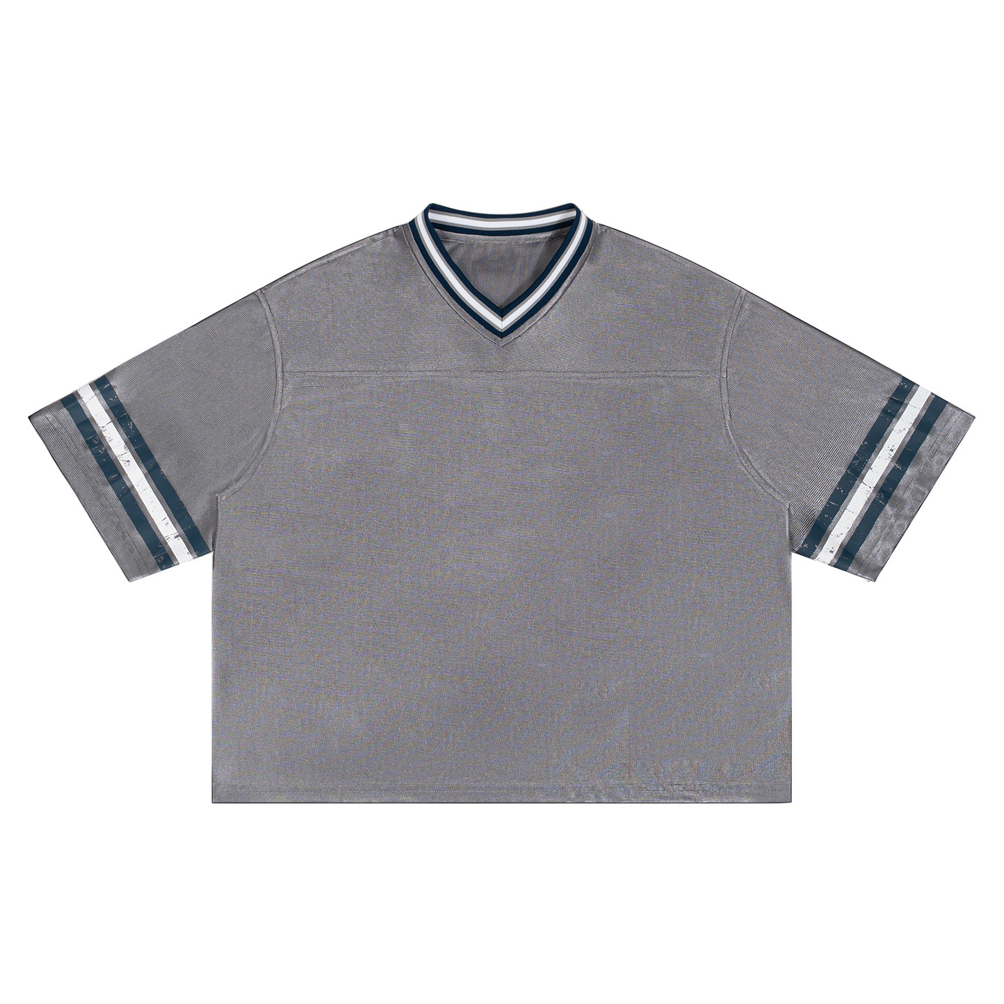 2026 verano delgado camiseta americana viento camiseta de hombre de manga corta collar plano marca de moda de cuello V hombre de manga corta ancha