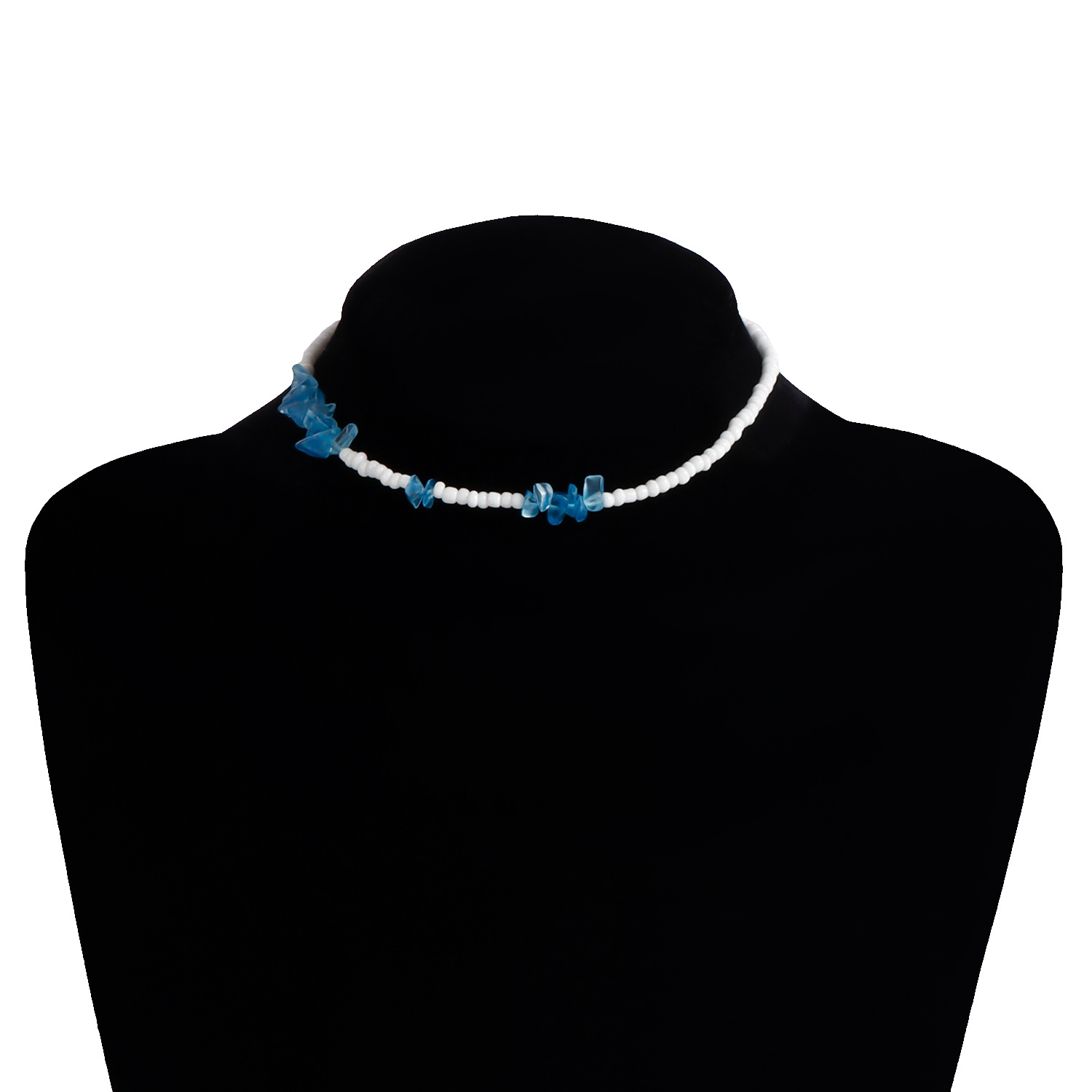 Lässig Einfacher Stil Geometrisch Künstlicher Kristall Saatperle Perlen Überzug Frau Halskette display picture 9
