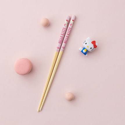 ピンク ハローキティ 竹箸 21cm