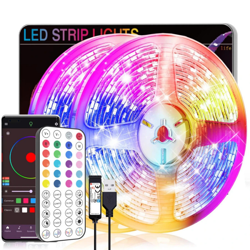 Strip Light With 44key Remote Control Can Adjust Color
