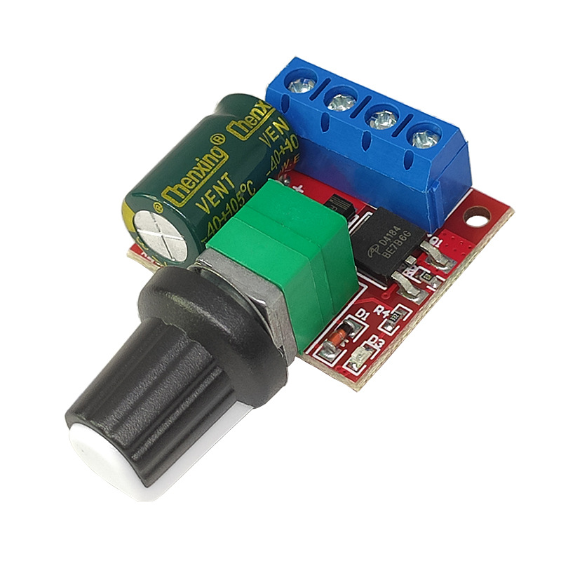PWM直流电机调速器3V12V35V调速开关板LED调光5A开关功能调速模块