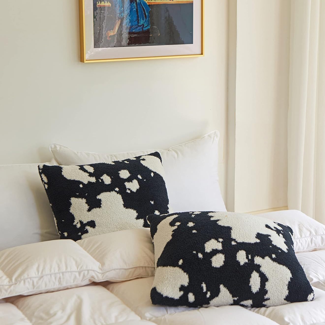 【定制】半边绒地图款家居枕套提花抱枕套客厅卧室沙发靠枕套定做