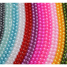 6MM仿珍珠蜜蠟散珠圓形環保串珠小珠子亞克力手串編織飾品材料包
