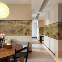 清明上河图墙纸酒店新中式古典餐厅壁纸客厅沙发电视背景墙布长条