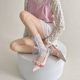 Bow lace socks women's spring and summer thin pile socks Lolita hollow lace hand sleeve Japanese ballet sleeve