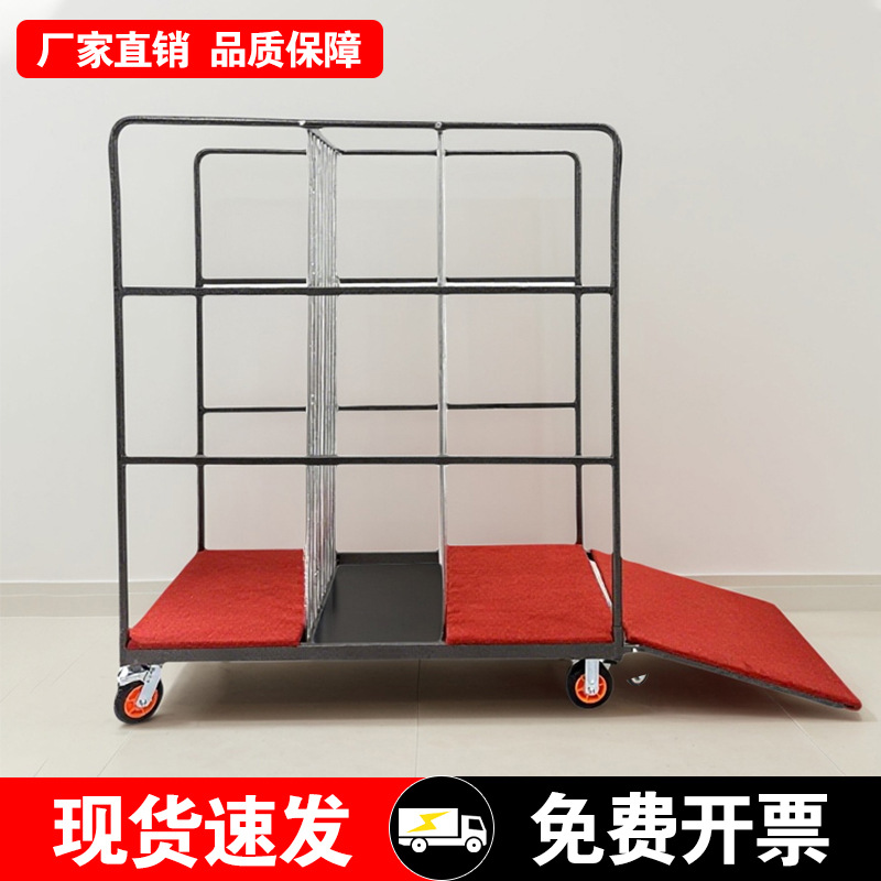 玻璃转盘存放车餐厅收集运送车酒店手推车1.2/1.5米静音轮运输车