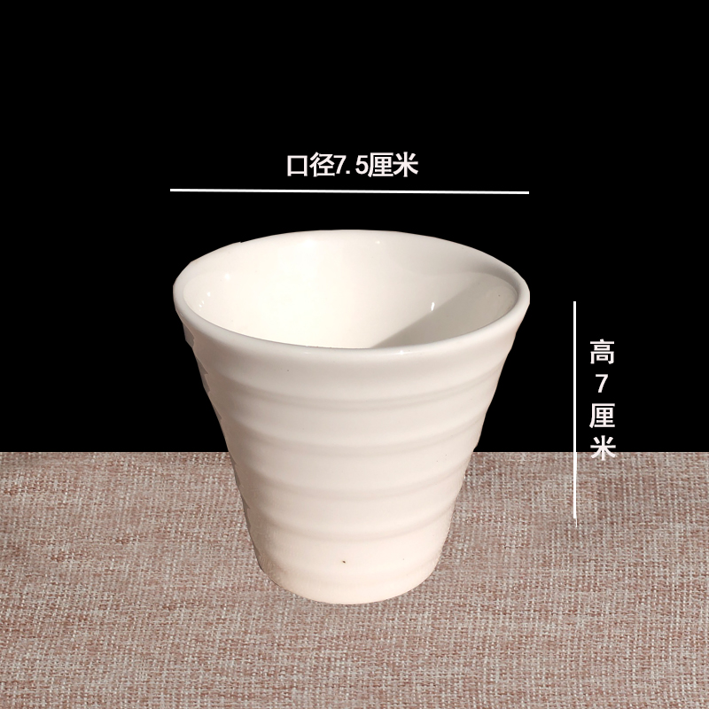 Amarillo pálido Threading Cup Pot