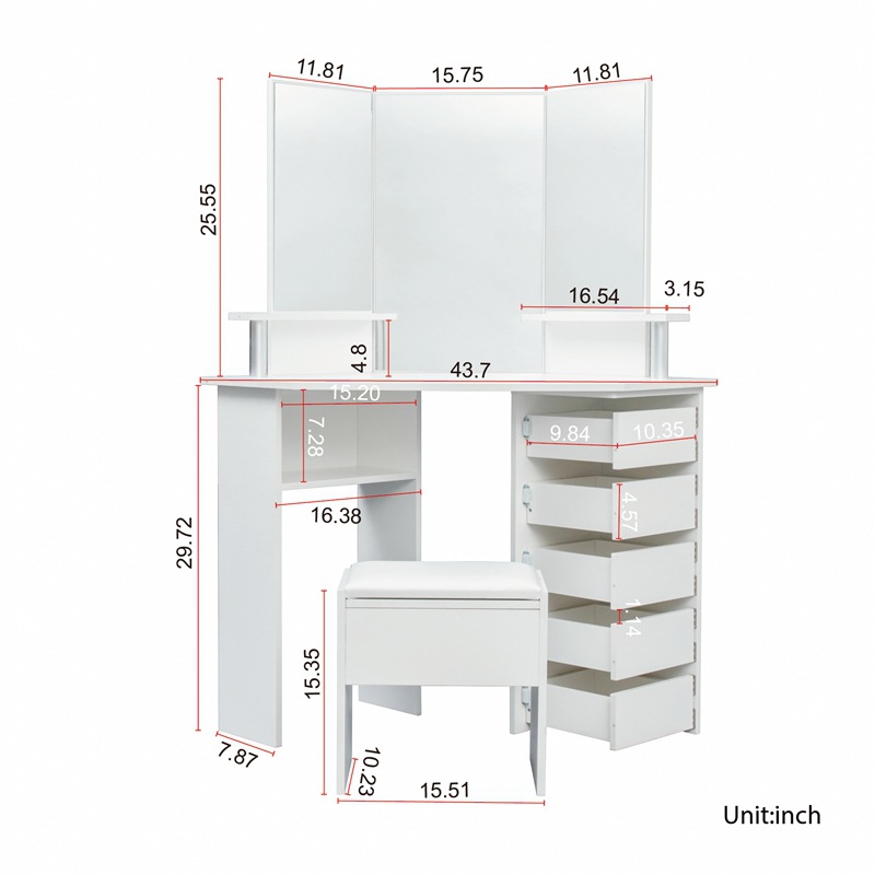 Nuevo moderno nórdico simple tocador multi-funcional almacenamiento gabinete de almacenamiento integrado pequeño apartamento dormitorio vestidor Mesa