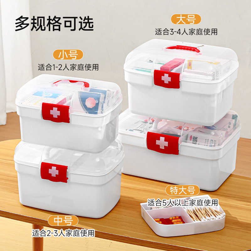 医药箱家庭装学生宿舍大容量储物箱小型药物药品收纳盒家用小药箱|undefined