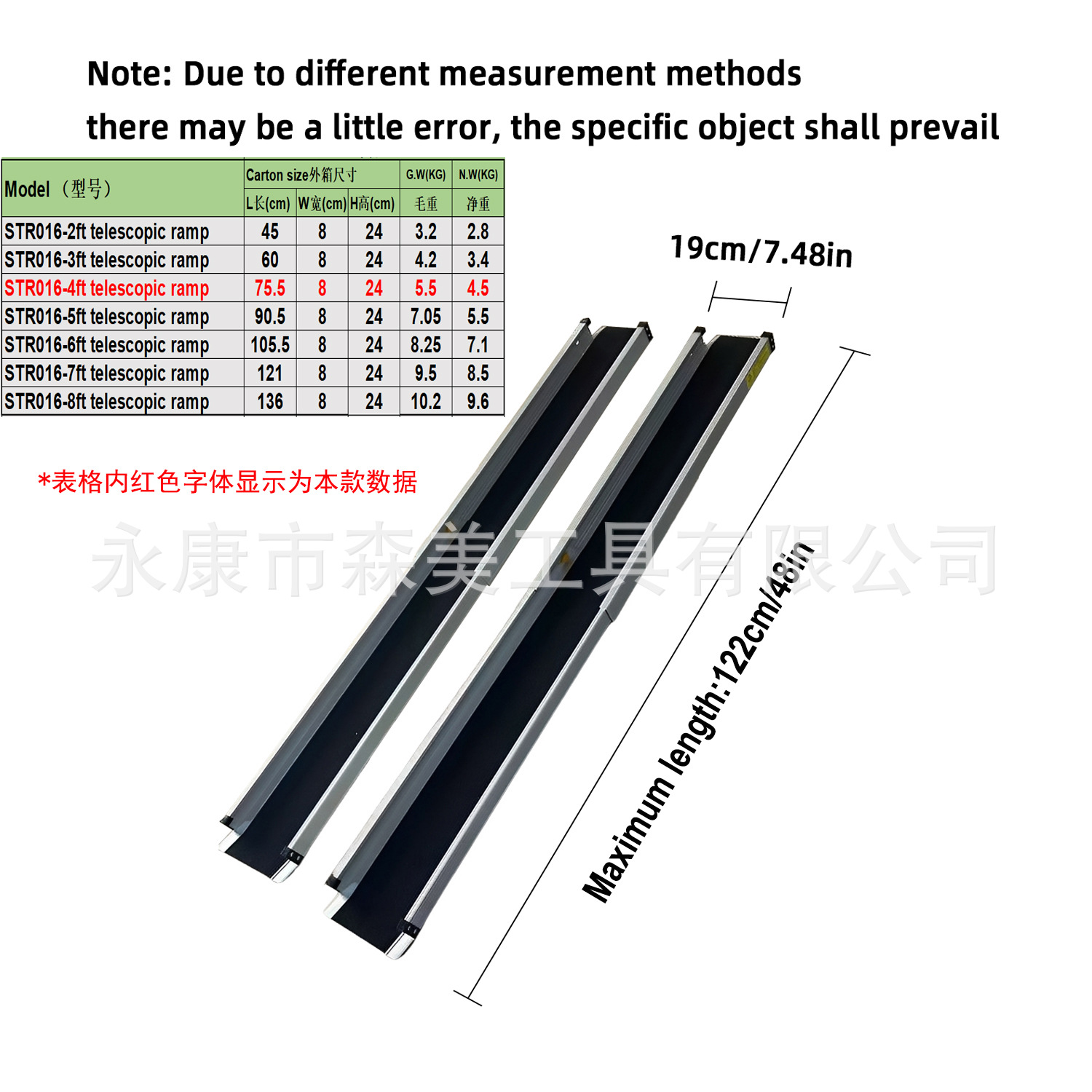 4FT(핸드백 포함 2개) 길이 120*폭 18.9cm, 단축 길이 74cm