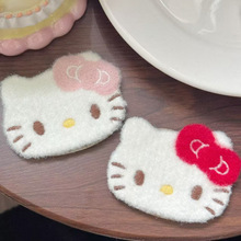 可爱蝴蝶结小猫无痕刘海贴魔术贴发饰少女前额侧边碎发贴整理神器