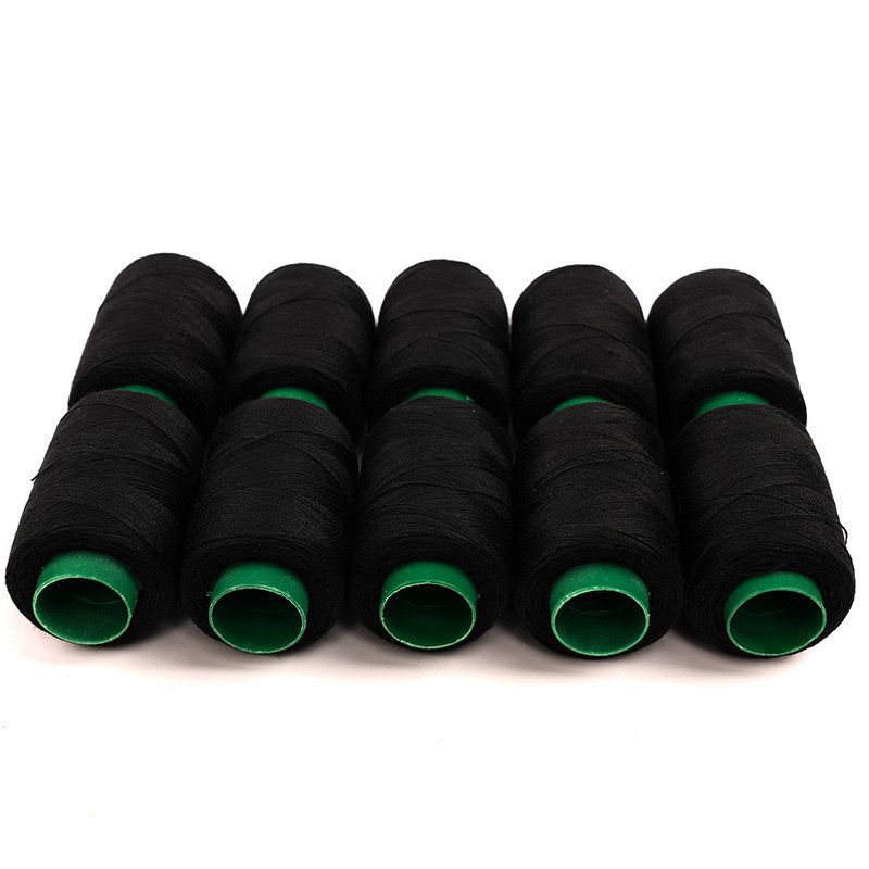 Fabricante spot 302 costura hogar hilo de coser hecho a mano hilo de engranajes hilo de poliéster cosido a mano hilo de color blanco y negro al por mayor