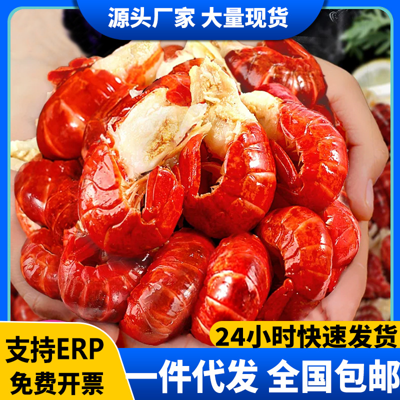 龙虾尾冷冻鲜活小龙虾无冰衣龙虾尾级大号虾球鲜冻批发生鲜整箱