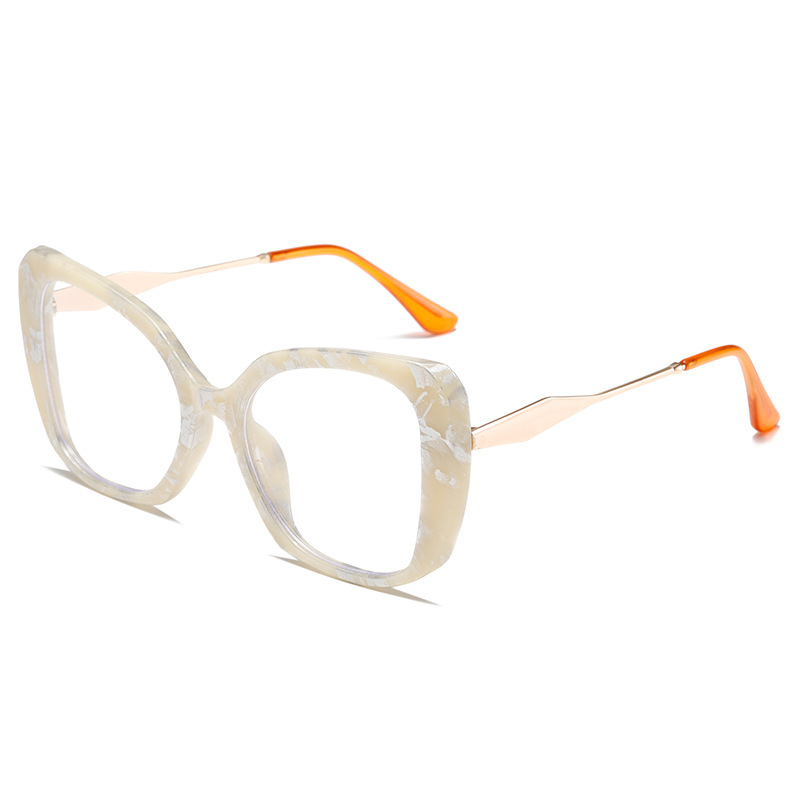 2023 cross-border new anti-blue light flat mirror for women ins internet celebrity same style plain decorative cat eye glasses BL6801
