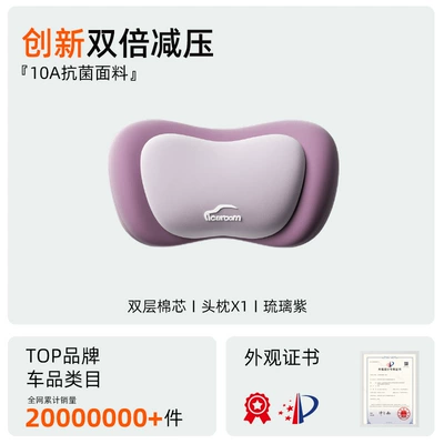 Foam Car Seat Cushion | Headrest - 10a-antibacterial-headrest-i-563yg-p-glazed-purple