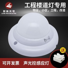 LED声控灯过道声控灯头走廊楼道物业人体感应智能一体灯泡吸顶灯