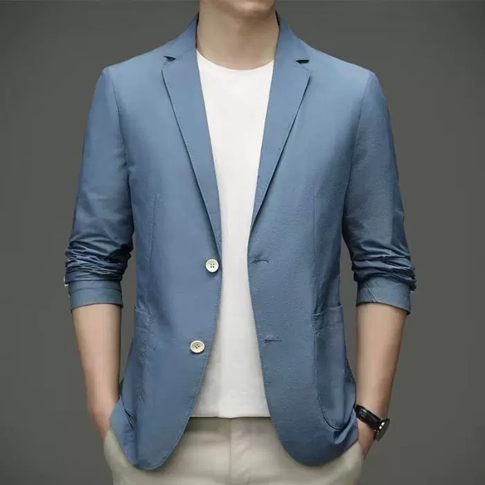 Summer Lightweight Classic Suit Jacket, Men's Plus Size, Sun-Protection, High-Quality Style