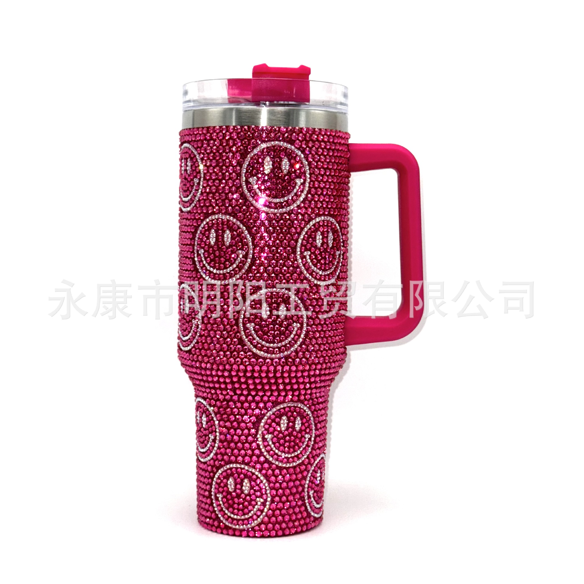 Taladro pegado nuevo mango transfronterizo de 40oz taza de coche con mango taza de hielo de gran capacidad taza de paja de vacío agua de coche